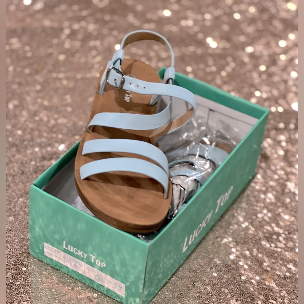 Blue summer shoes